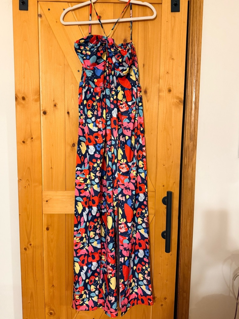 Floral Print Navy Maxi Dress